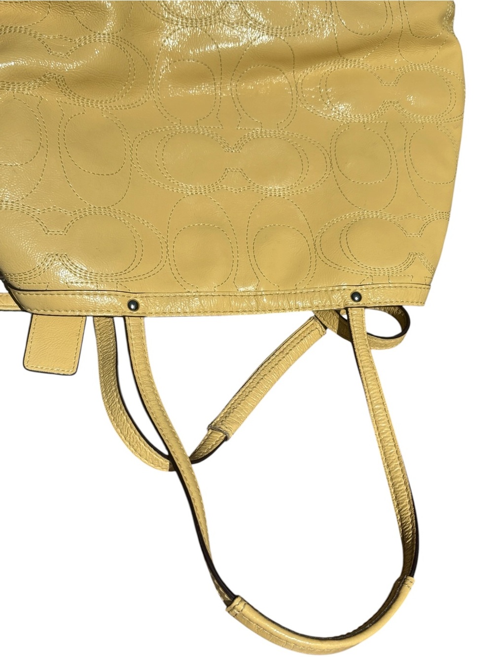 Coach Signature Stitched Patent Leather Kiss lock shoulder Bag 2012 (F19215) - Picture 11 of 16